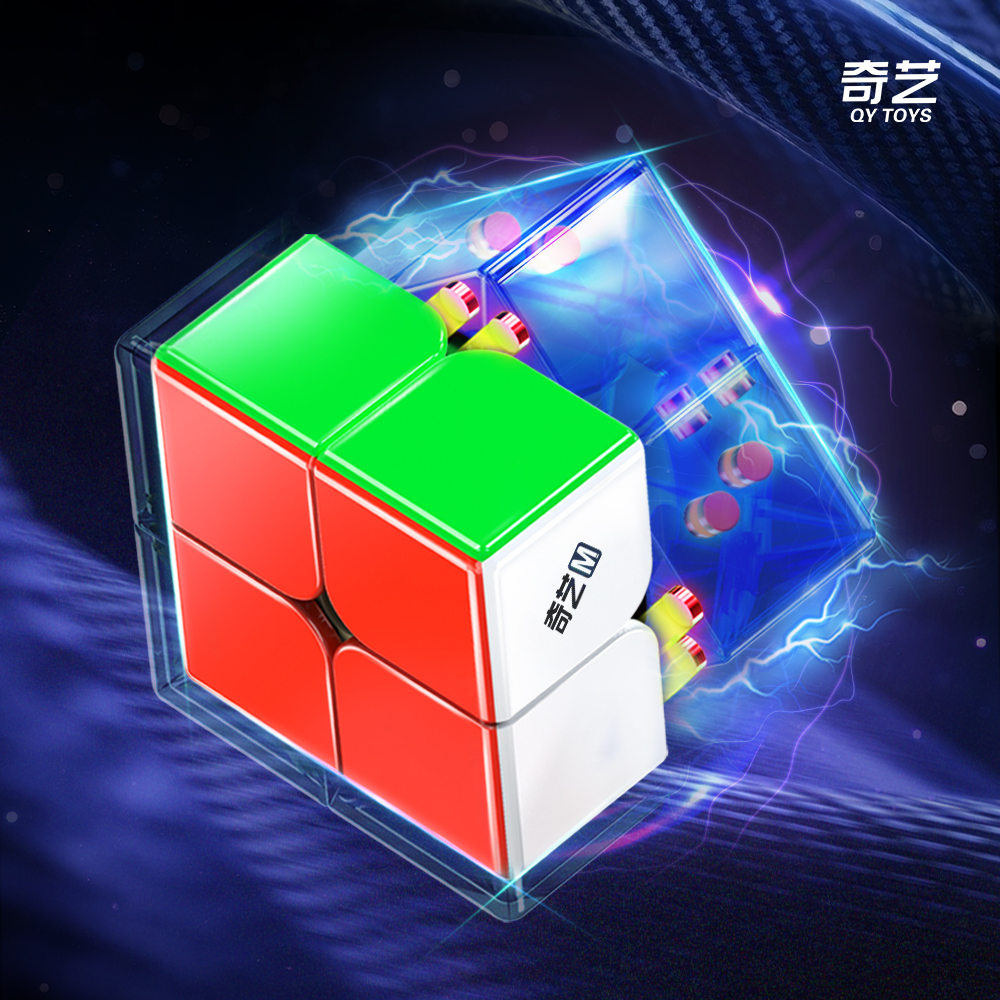QiYi 2x2 Warrior M 2x2 Magnetic UV Magic Cube Professional Education Toys Birthday Christmas  Cubo Magico Toys