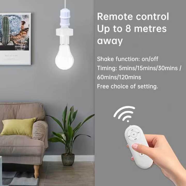 AC 110-240V E27 Smart Lamp Holder | Remote Control LED Bulb Holder | 5.8G Radar Motion Sensor Lamp Base | Intelligent Light Holder