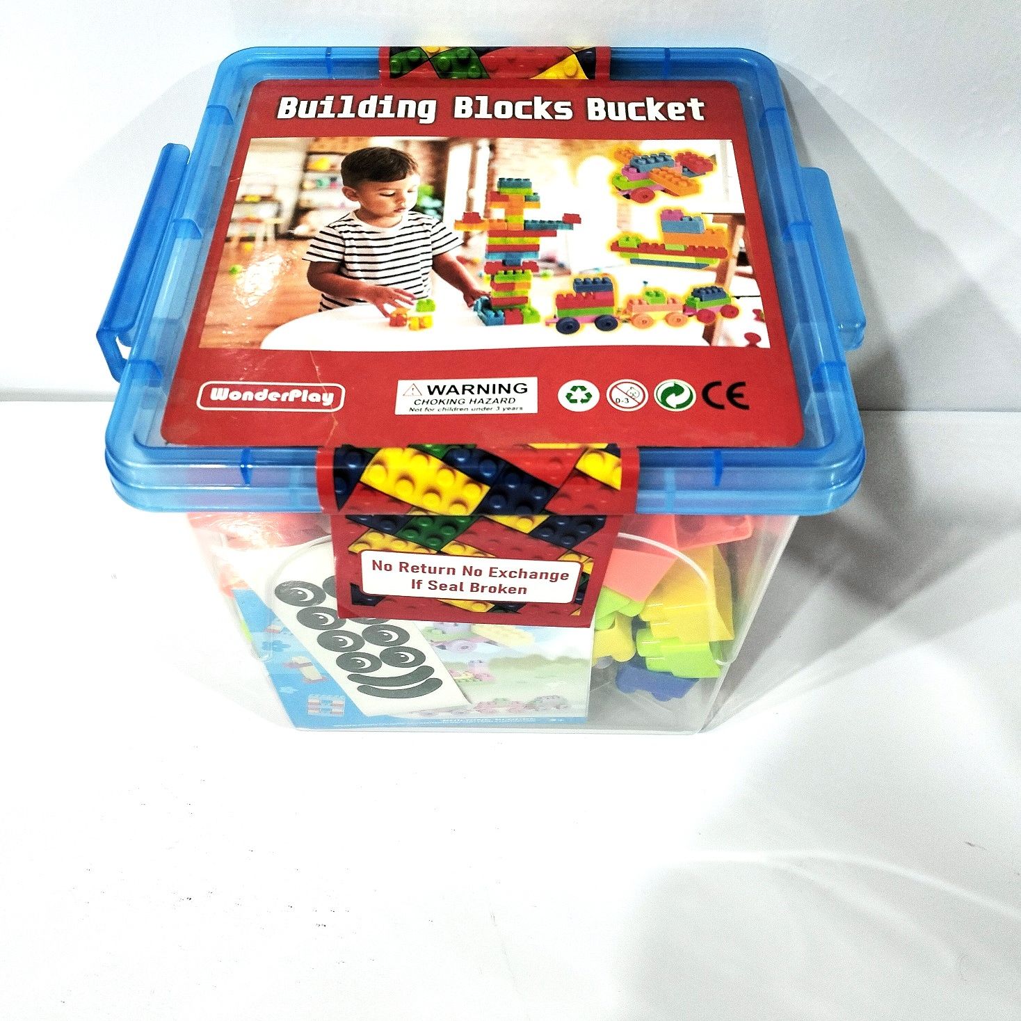 Jumbo Building Blocks for Kids, Big Size Construction Blocks with Wheels, Educational Creative Building Bricks Toy, Interlocking DIY Building Blocks Set for Boys & Girls, STEM Learning & Sensory Play Toy