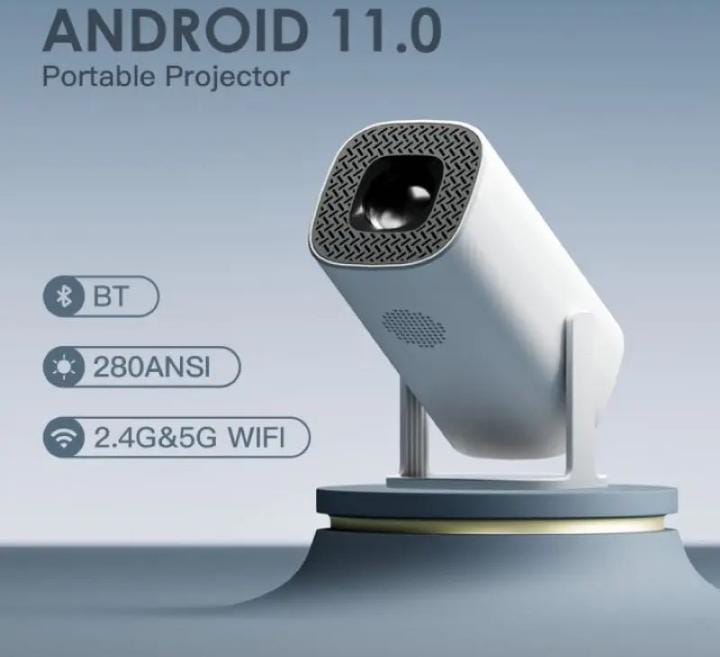 P30 1080P Mini 4K Android 11.0 Dual Wi-Fi and Bluetooth Portable Projector
