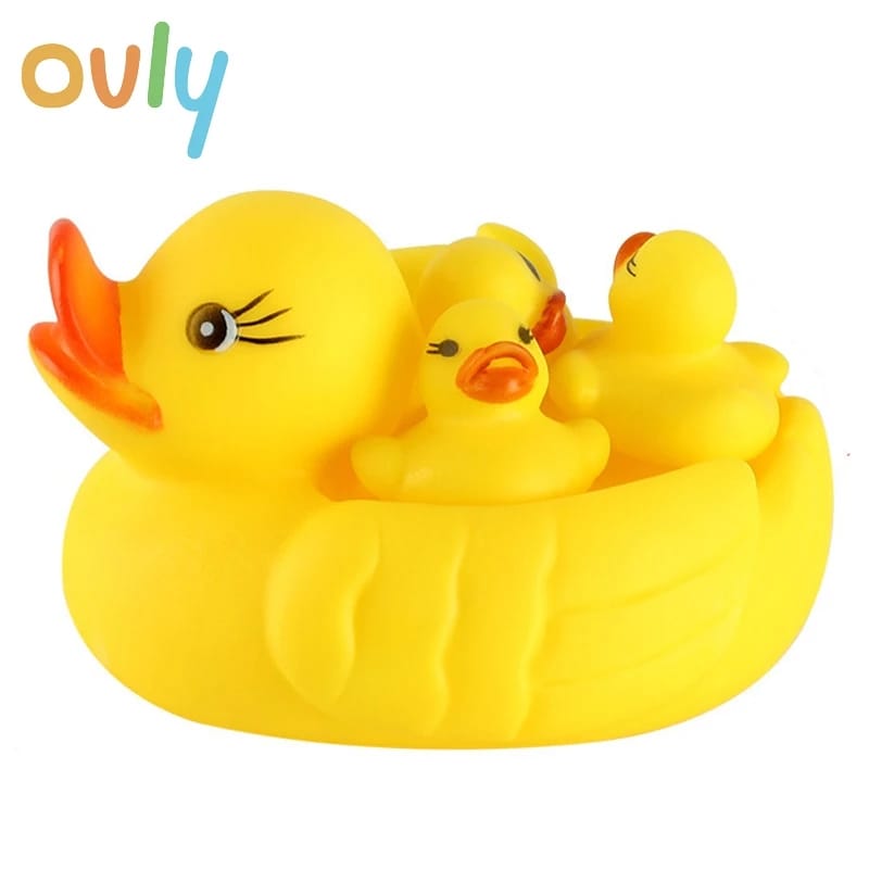 Yellow Duck Family Bath Toys