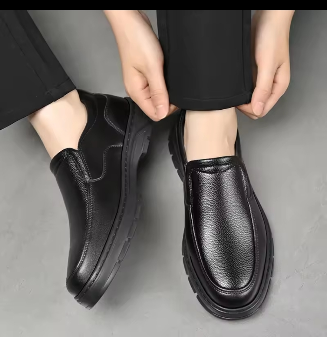 Men's Fashion Formal Slip On Loafers Leather Office Business Shoes Comfortable Lightweight Walking Dress Shoes for Daily Use