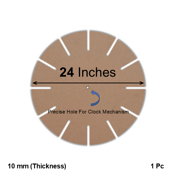 MDF Clock Base | 24 Inch Diameter | 10mm Thick MDF Clock Base for Resin ...
