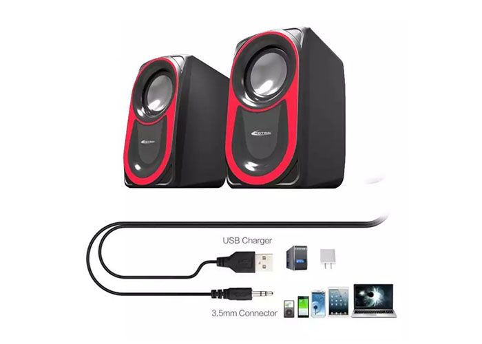 HOTMAI HN-86 Multimedia Speaker 2.0 Inch High Sound Quality For Laptop / Pc / Led / Lcd Set of 2 Pair