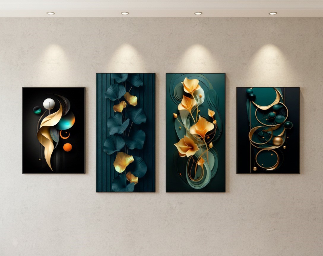 Golden Petals Wall Art