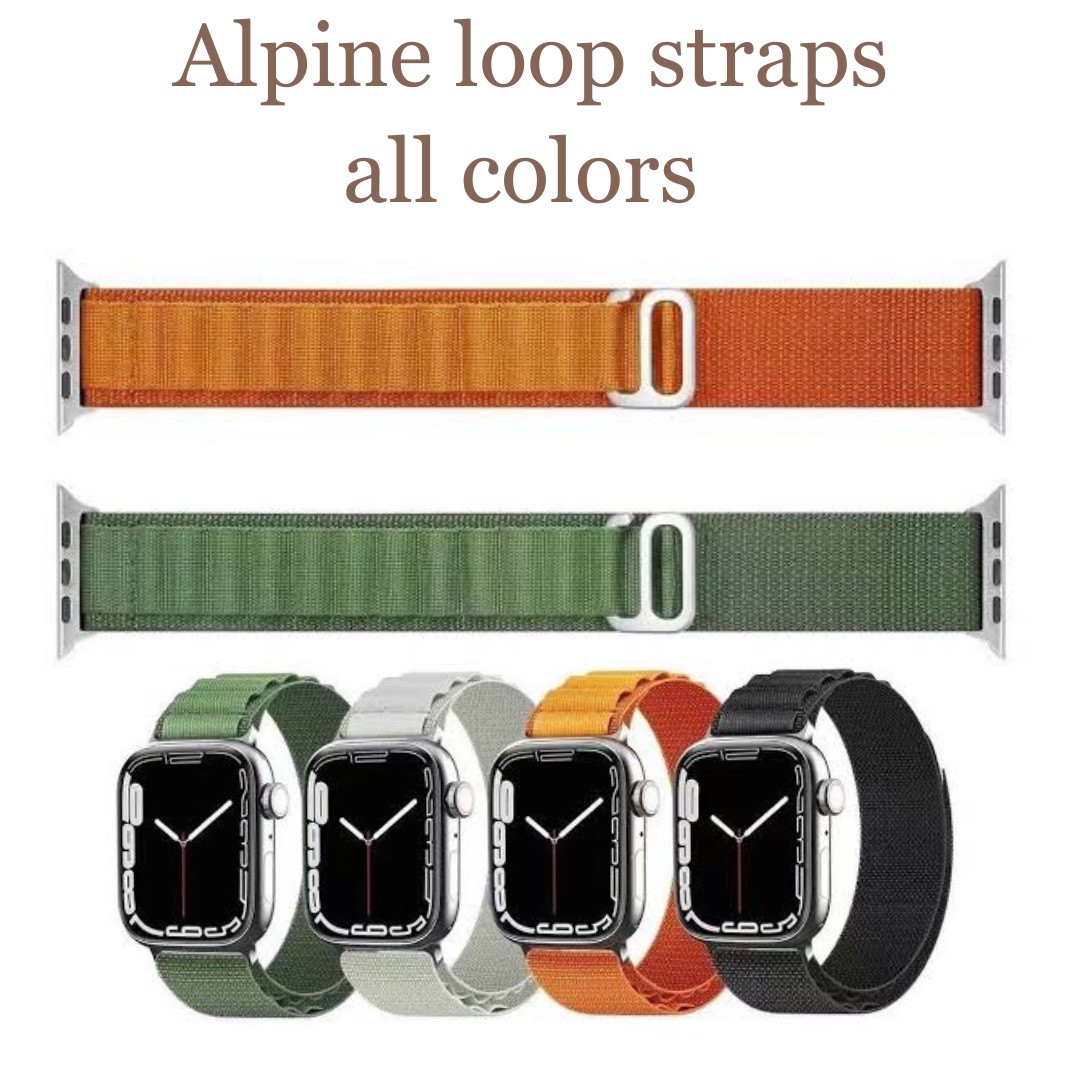 Alpine Loop Straps for Apple Smart Watches 42/44/45/49 mm with metal clip and strap lock price in Pakistan