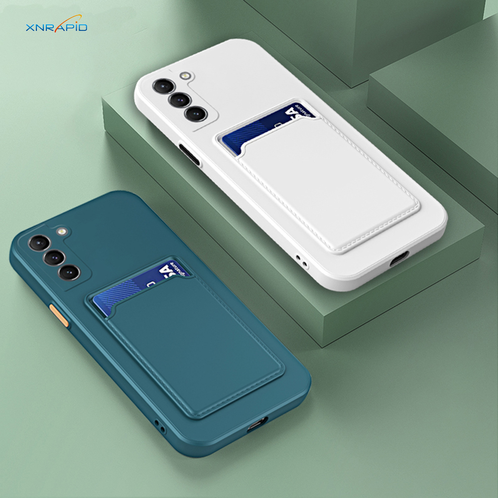 Soft Silicon Card Slot Holder Case For   S24 S23 S22 S21 FE Plus Ultra A25 A35 A53 A33 A55 A15 A23 A73 Wallet Cover