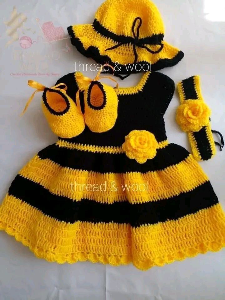 Beautiful Crochet baby dress(all size available)