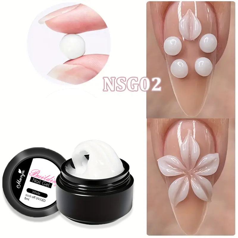 3D Multigel Non Stick Hand Extension Nail Carved Gel Polish 5D Modeling Solid Stereoscopic Carve Shaping