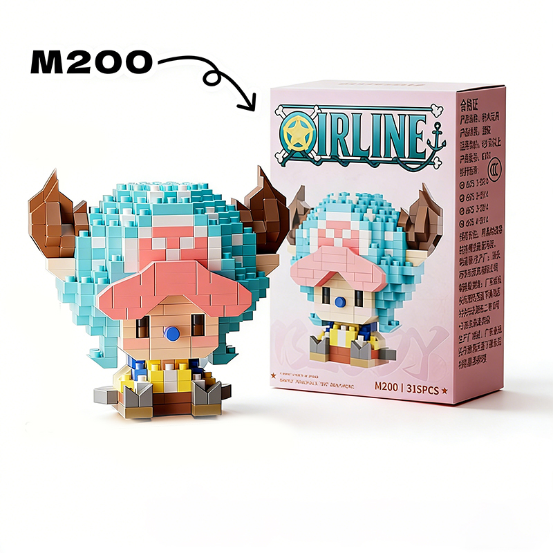 ONE PIECE Sun God Nika Luffy Micro Building Block Chopper Ace Buggy 3D Anime Model Assembly Mini Bricks Figure Toys For 