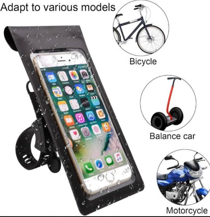360° Rotating Bike & Motorcycle Phone Holder Adjustable Mobile Mount Touch Friendly Design for Maps & Navigation
