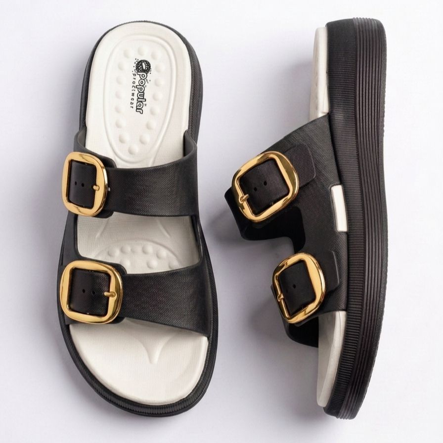 American Wedge Sandals & Slippers Casual House Flip Flops & Softies in Wedge Sole