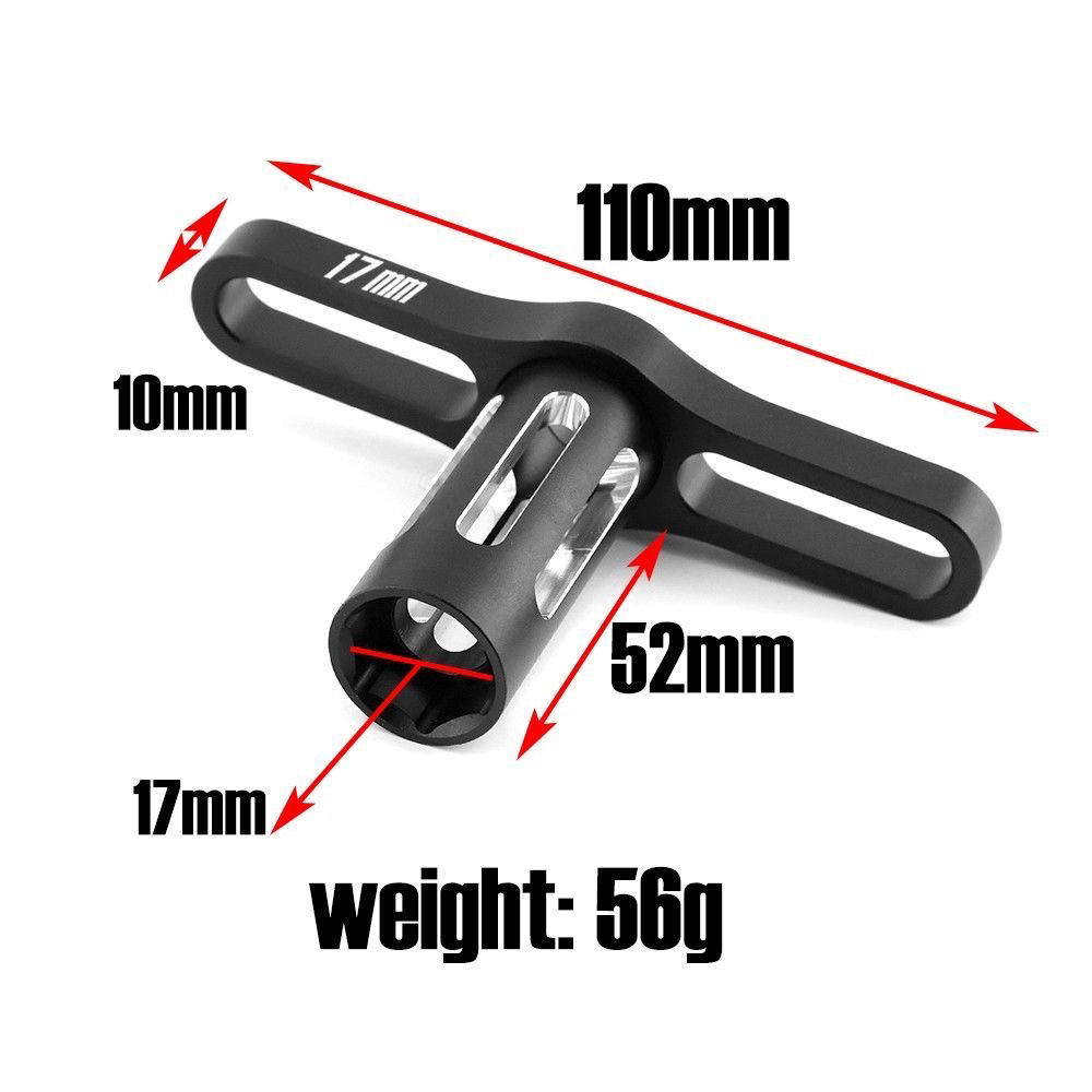 RC Car Aluminum Alloy 17MM Wheel Hex Wrench Tool HEX Nuts Sleeve For 1/8 1/10 Off-Road RC Car Monster Truck Crawler Tires