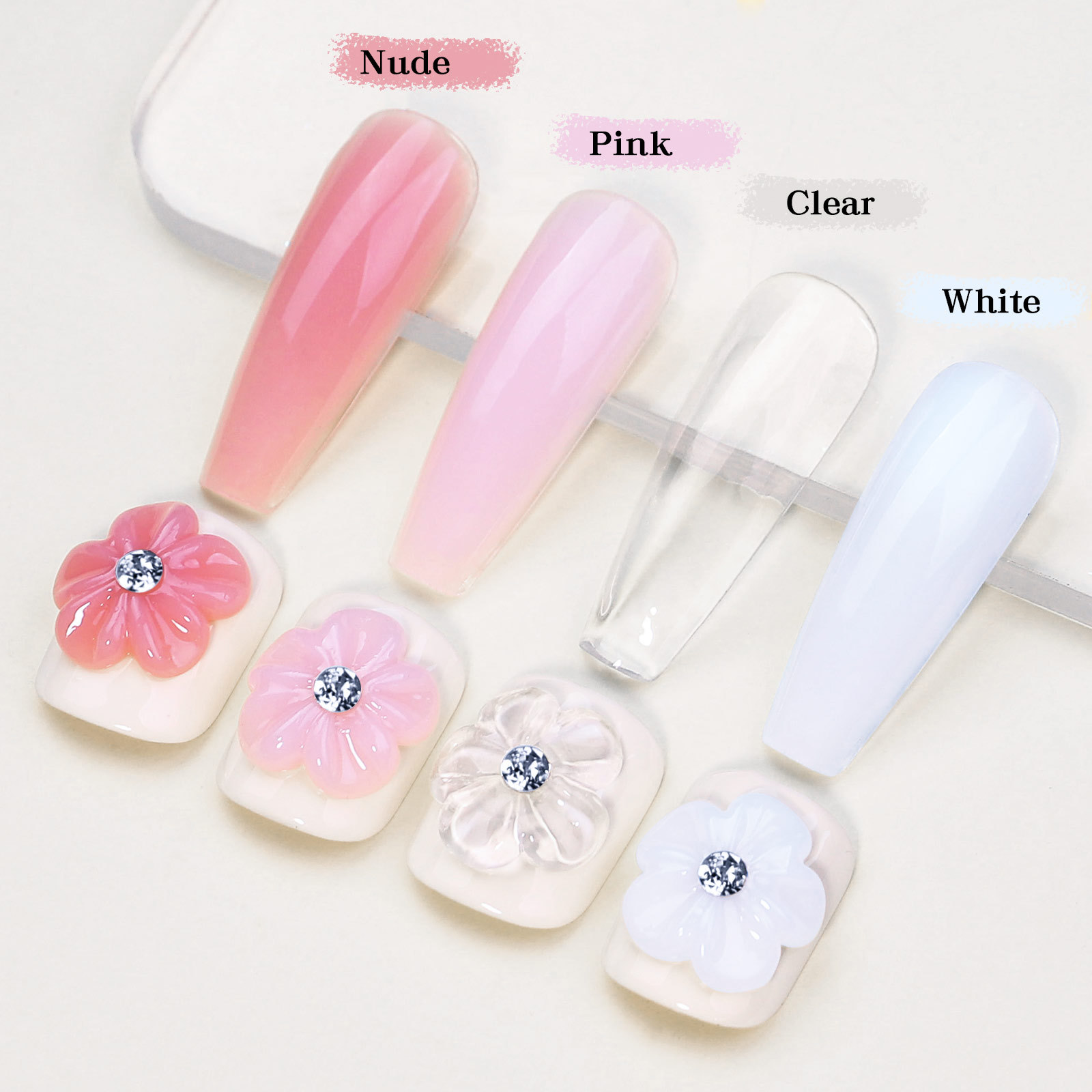 5g Clear Non Stick Hand Extension Gel Nail Polish for 3D Shaping/Craving Nail Art Solid Milky Jelly Hard Gel for DIY Nail Design