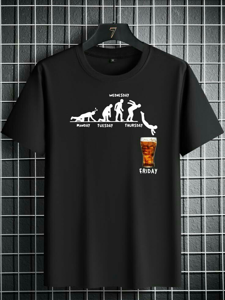 Half Sleeve Summer Cotton Black Graphic T shirt For Man's