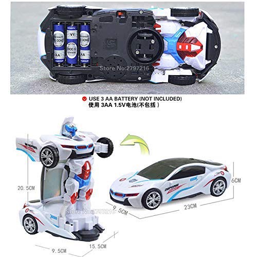 Deformation Dancing Robot to Car with Light and Music All Direction Movement Dancing Robot Toys for Boys and Girls Age 3+I Multi Color I Pack of 1 (Robot Deformation)