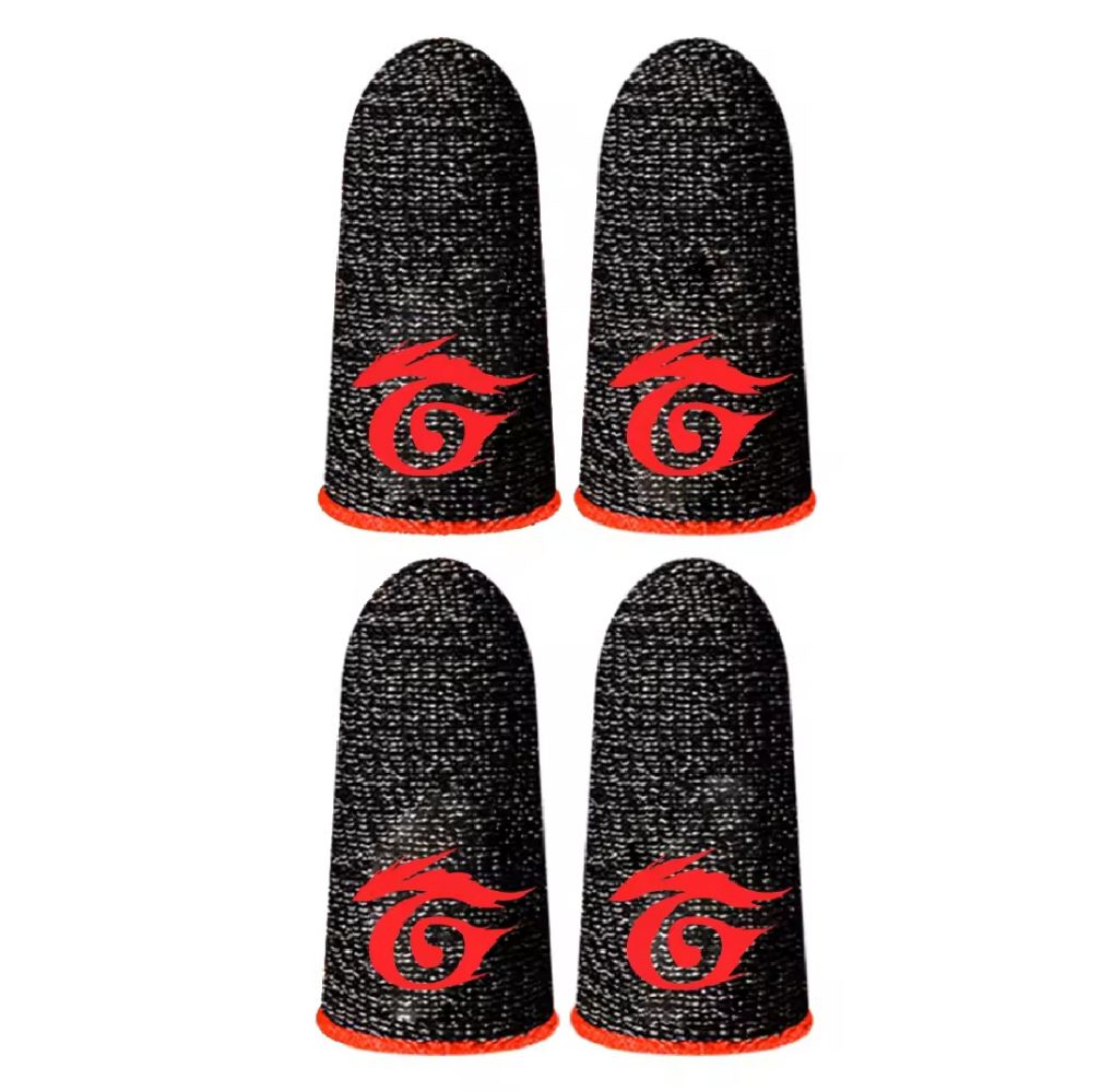 Professional Freefire Gaming Finger Sleeves For Mobile Games 1 Pair Anti-sweat Breathable Lycra Carbon Fiber and Fabric Suitable For Tablet Screen Touch
