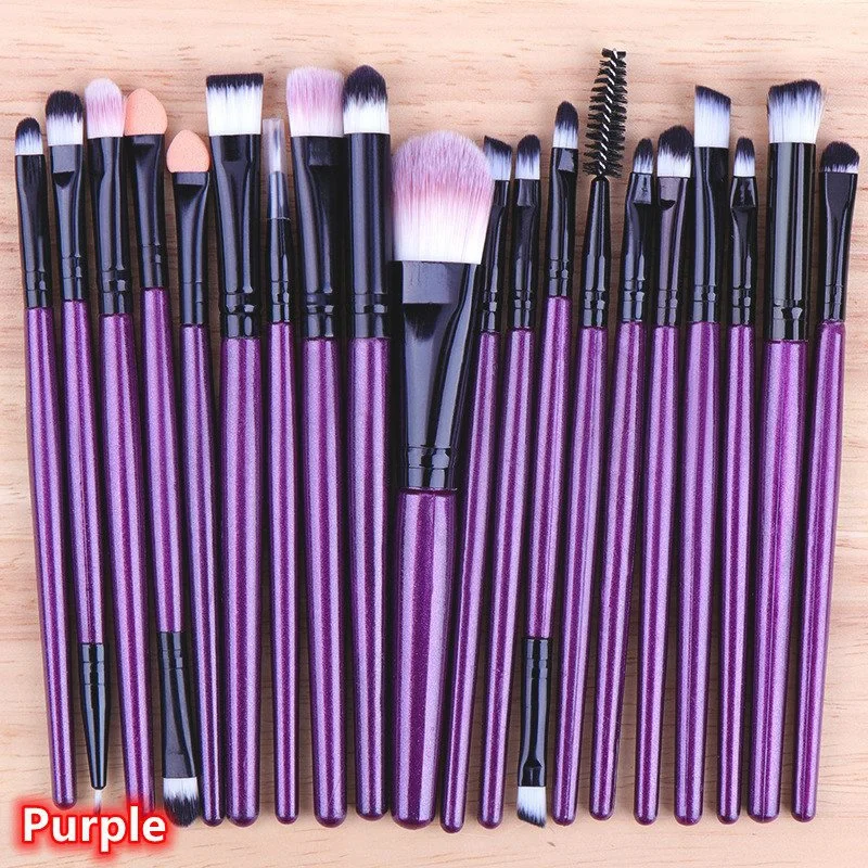 20PCS Makeup Brushes Set Professional Plastic Handle Foundation