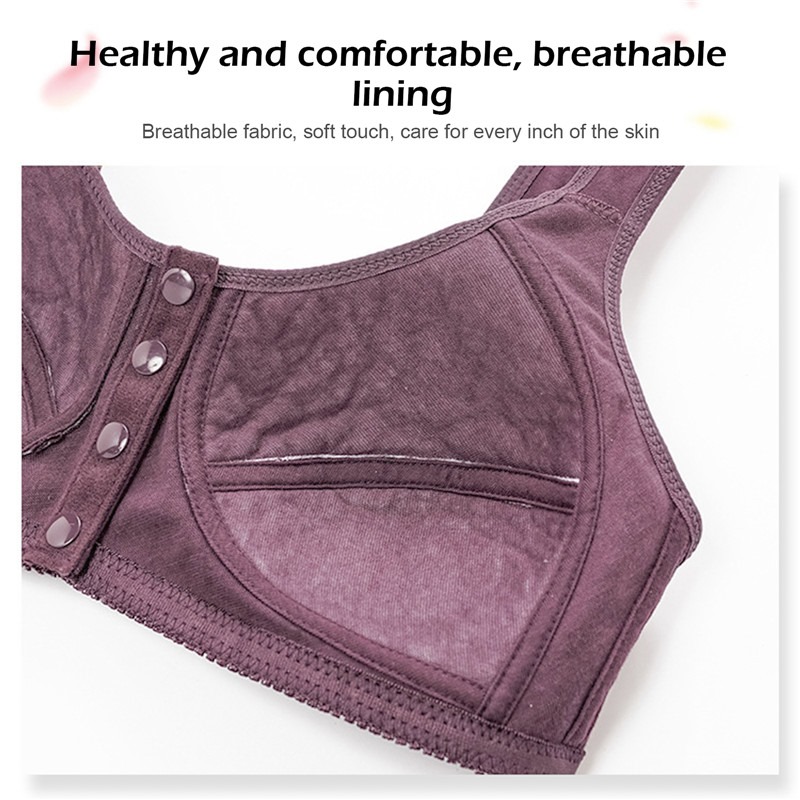 Women's Cotton 3 Button Maternity Nursing Bra