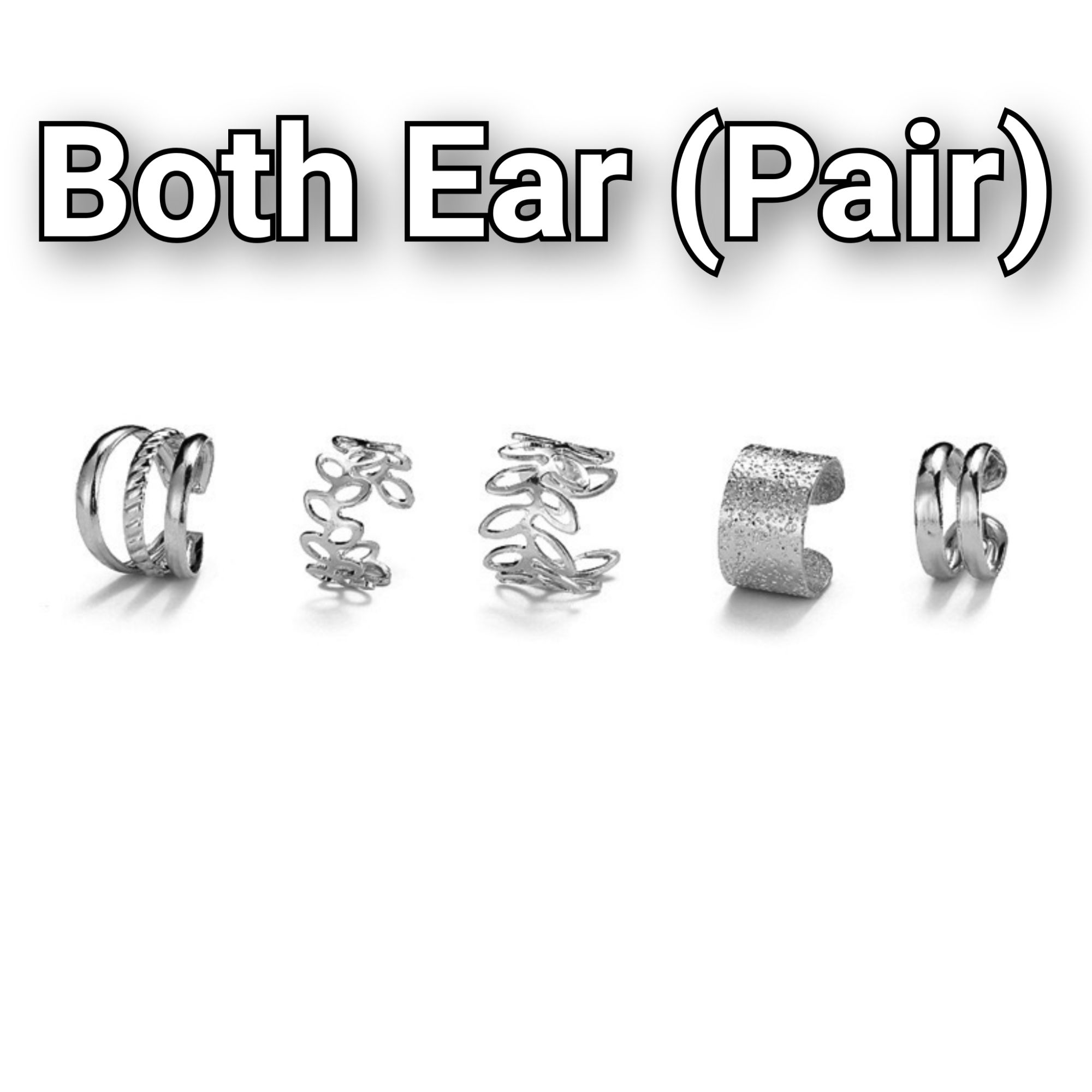 Ear cuff – Non piercing 5Pcs/Set Elegant Colors Leaves Ear Clips for girl & Women's Fashion jewelry