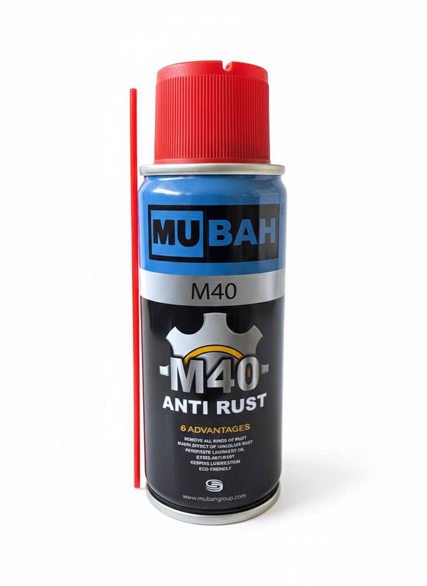 MUBAH M40 Anti-Rust Lubricant Spray - Multi-Purpose Penetrating Oil & Corrosion Protector for Home, Automotive & Industrial Use - High-Performance Metal Surface Cleaner & Squeak Remover with Extension Straw 100ml,200ml,400ml