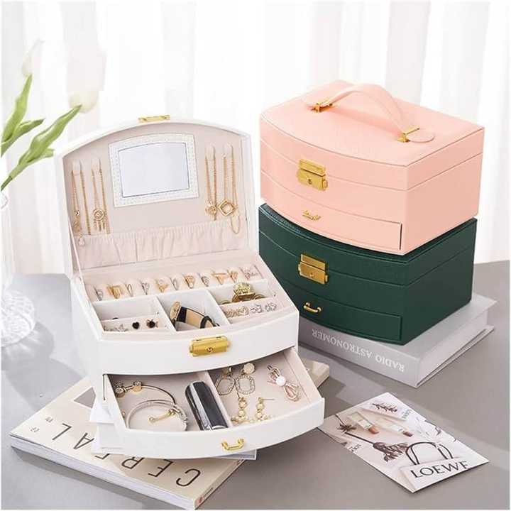 Multi Layer Jewellery Organizer | Jewelry Storage Box | Necklace, Earrings, Rings & Bracelet Holder | Makeup & Accessories Organizer