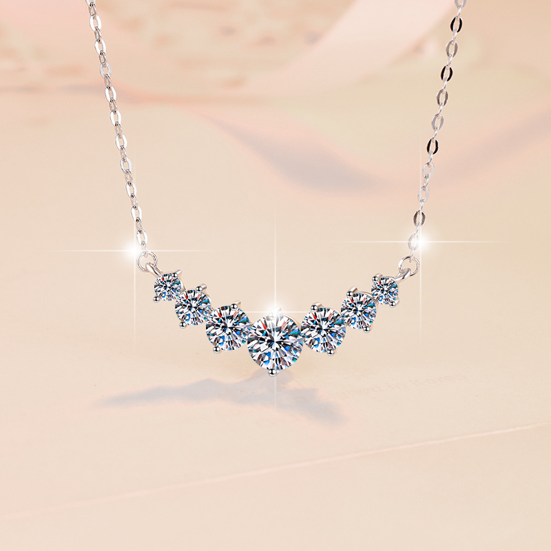 Luxury 925 Sterling Silver Necklace Noble Pendant for Women Wedding Jewelry Fine Accessories Zircon Fashion Party 