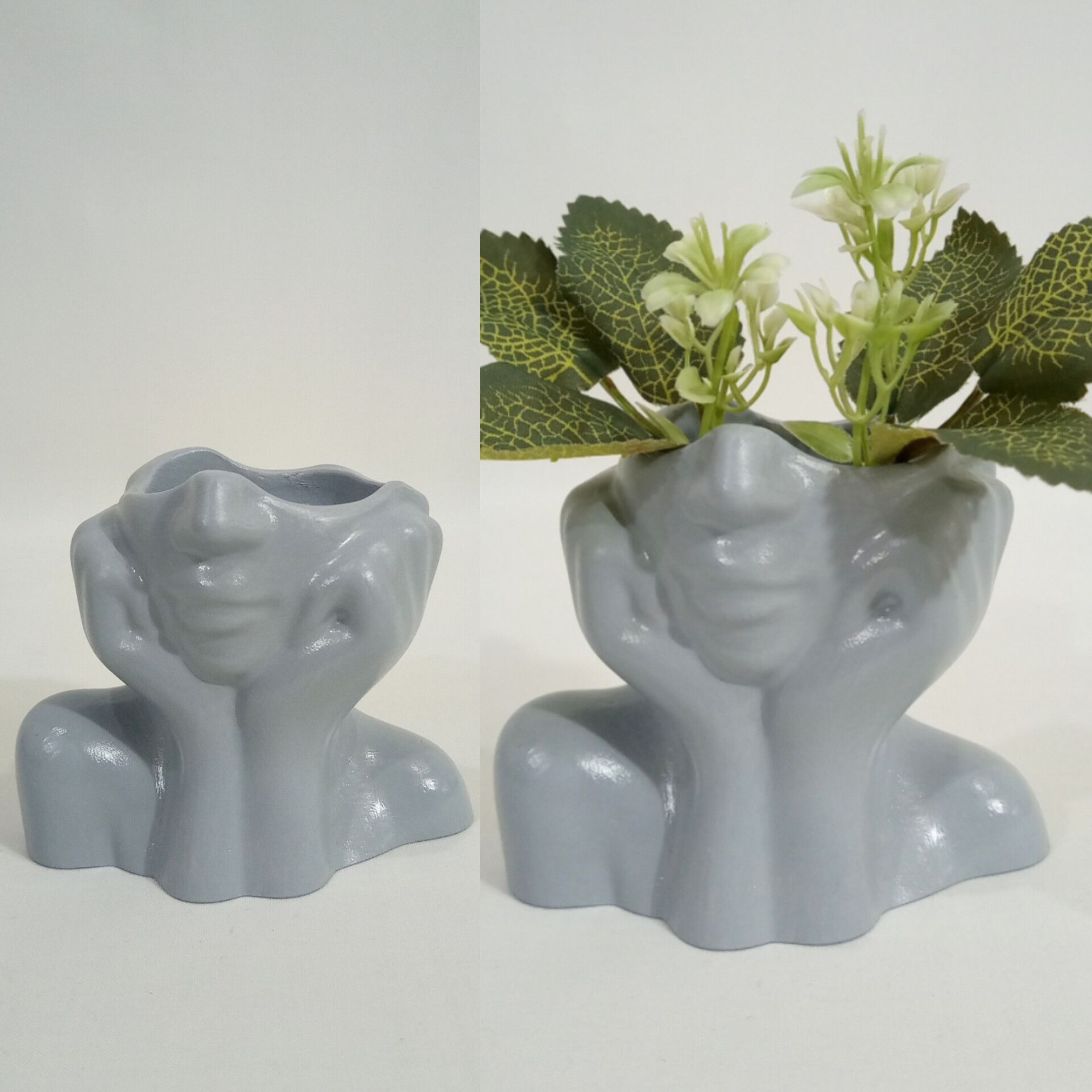 Small Face Sculpture Vase Modern Home Decor