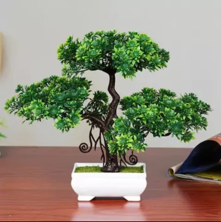 Green Artificial Bonsai Decorative Flowers Plants