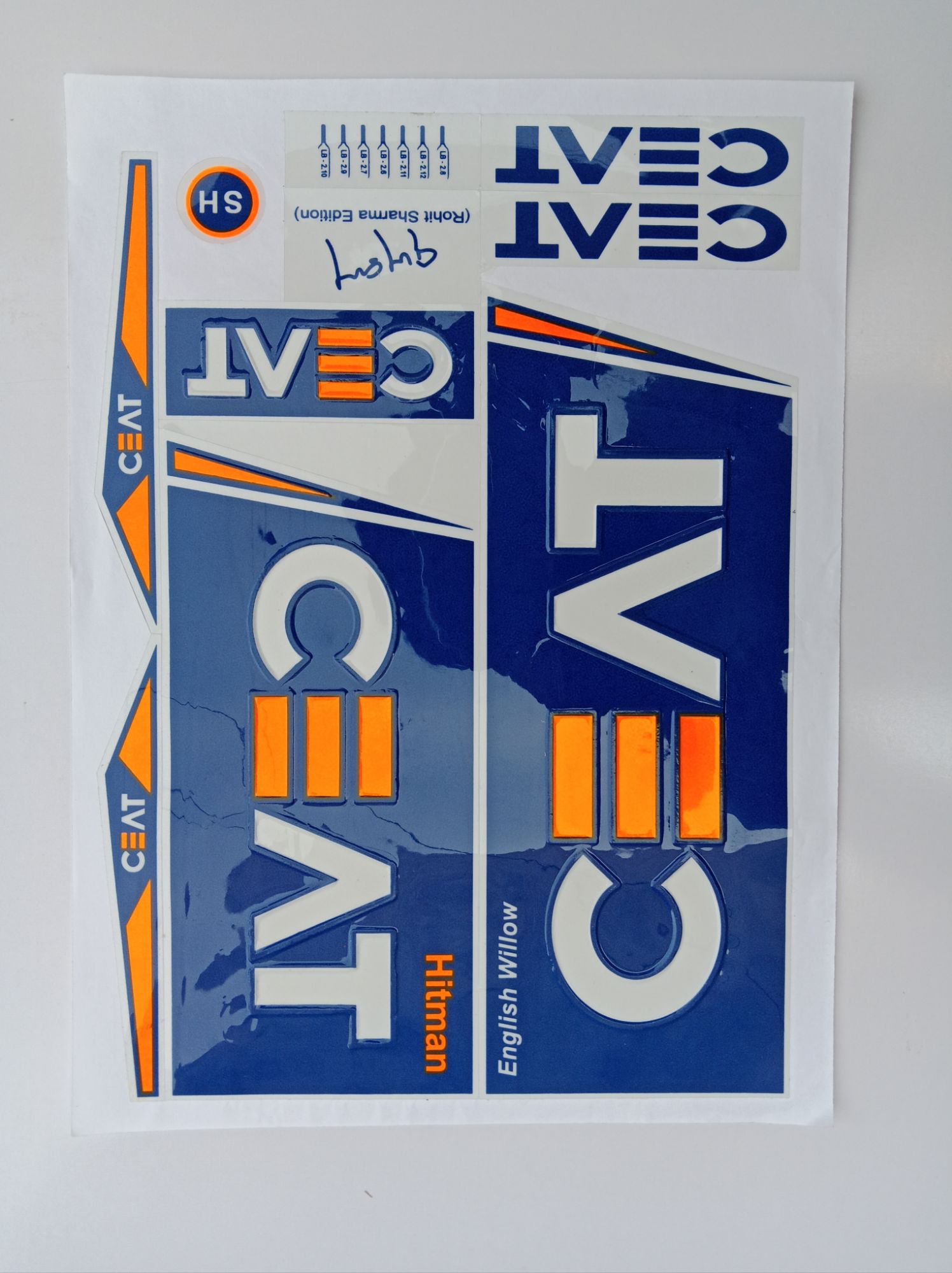 New 3D 2024 Latest CEAT Blue Edition Top Quality Cricket Bat Sticker ...