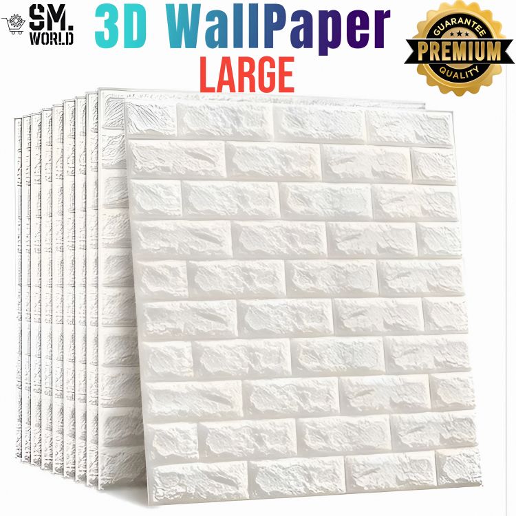 3D Brick Wall Sheet Sticker ; Wallpaper
Size:70 X 77cm, 5.8Sq.Ft | Self Adhesive PE Foam Brick Design | Art Wall, Peel and Stick | Waterproof Easy To Clean, Anti Collision | DIY Wallpaper For Bedroom, Living Room, TV Wall, Background Wall
Home Decorations