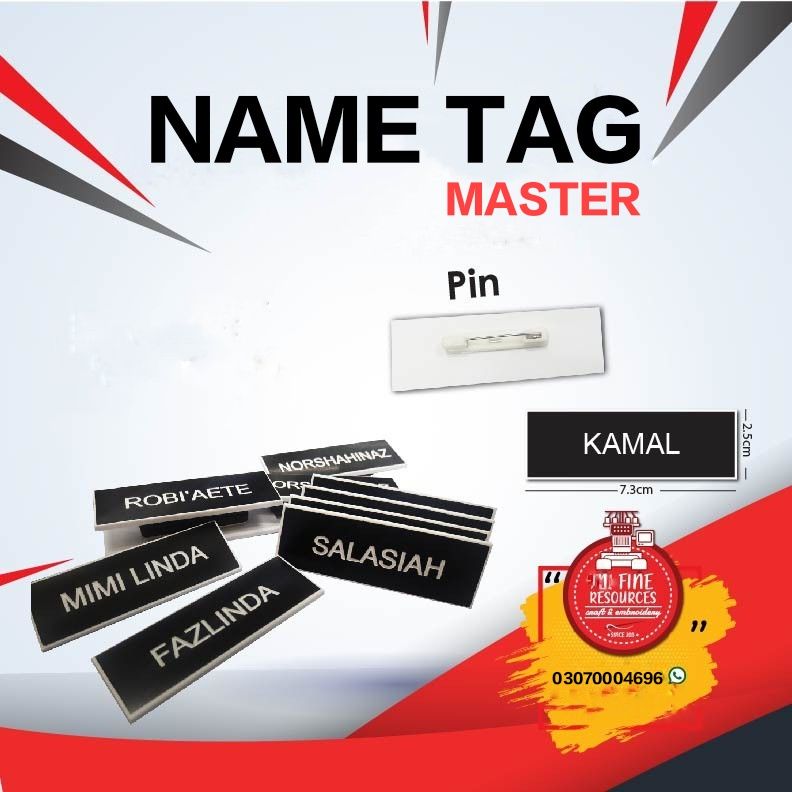 Name Tag For All Kinds Of Uniforms School's & Office's