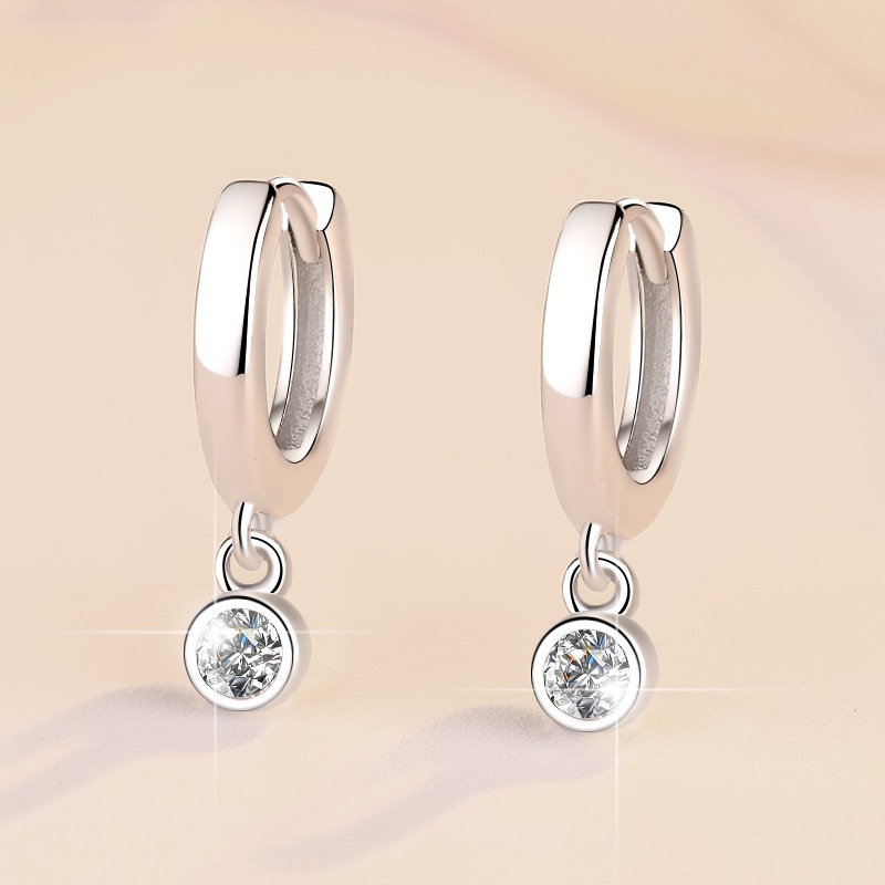 925 Silver Earrings Zircon Flower for Women Sterling Silver Wedding Jewelry Elegant Female Accessories Fashion 