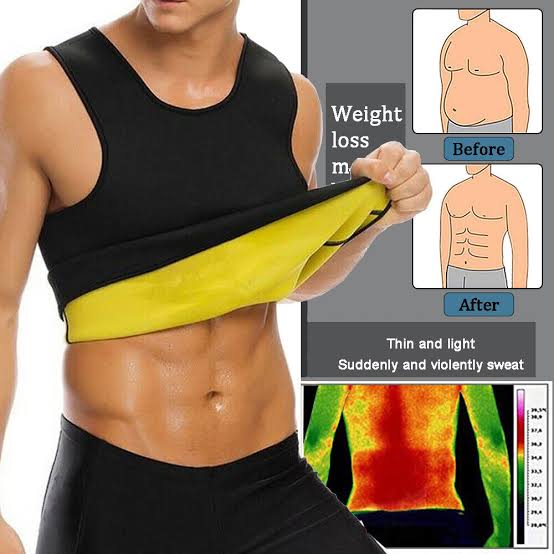 Cami Men Vest/ Body Warmer/Slimming Shirt | Neoprene Body Shaper | Weight Loss & Belly Fat Burner | Hot Shaper Compression Shirt | Thermal Body Warmer for Gym & Fitness | Zipper Chest Shaper | Affordable Full Body Slimming Shirt /