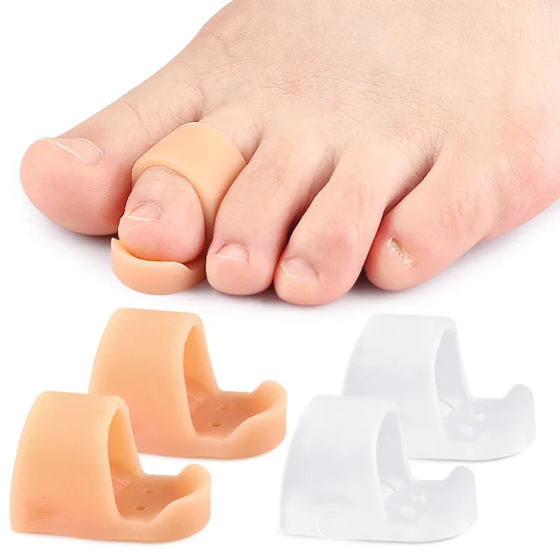 2Pcs Toe Straightener Thumb Valgus Protector Silicone Gel Foot Fingers Bunion Adjuster Feet Pads Foot Care Tool