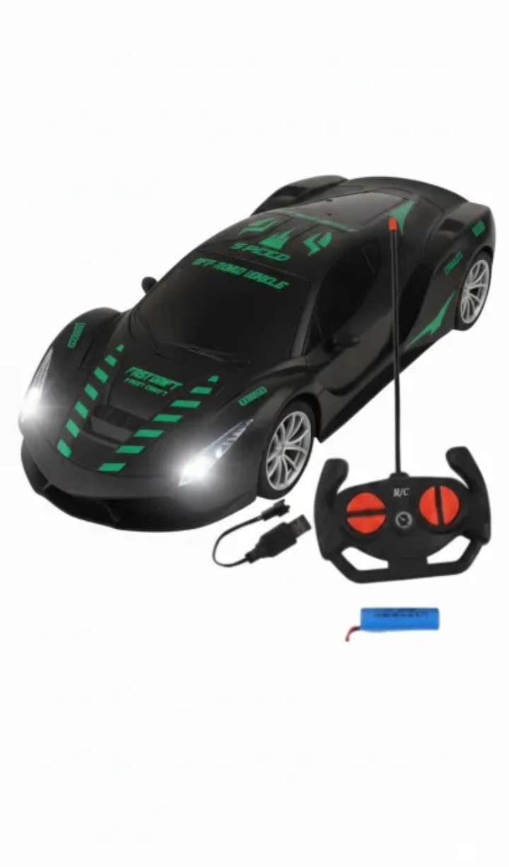 Rechargeable / Cell Operated High-Speed RC Car for Kids – Fast Remote Control Racing Car with LED Lights | USB Chargeable Toy Vehicle for Boys & Girls | Durable, Indoor & Outdoor Fun – Ideal Gift