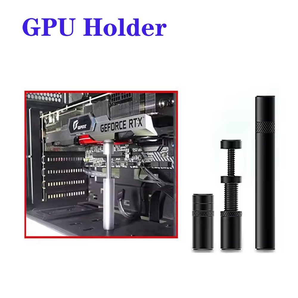 Graphics Card GPU Holder Rotating Telescopic Screw Aluminum Alloy Support Video Card Bracket Stand Magnetic Base