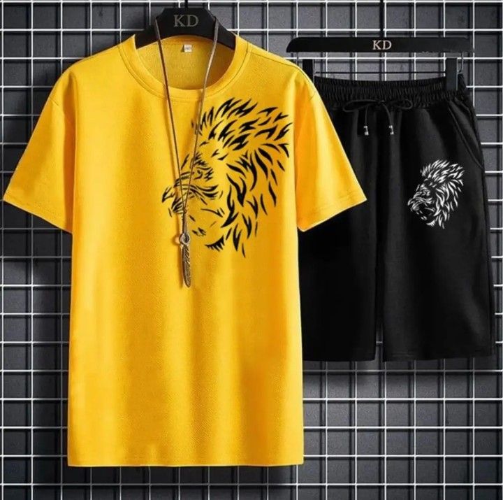 New Printed Summer Tshirt + Short For Boys & Men