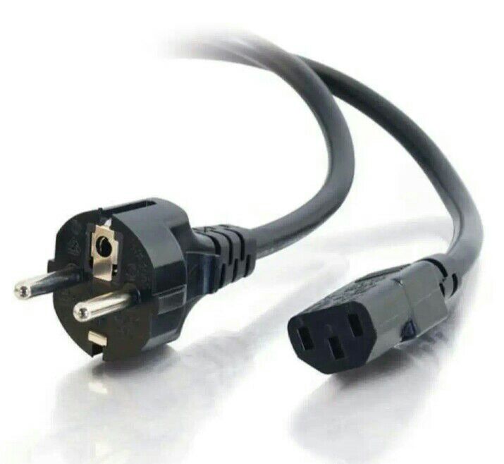 100% BEST QUALITY POWER  CABLE FOR PC AND PRINTER l 1.5 METER LENGTH l BLACK COLOR