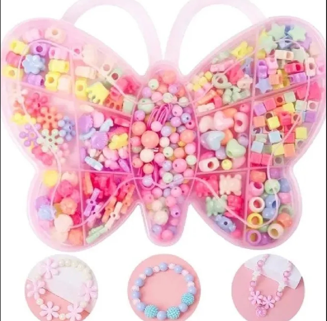 Beads Set for Jewelry Making â€“ DIY Craft Kit for Bracelets, Necklaces & Earrings (8x7.5 Inches)