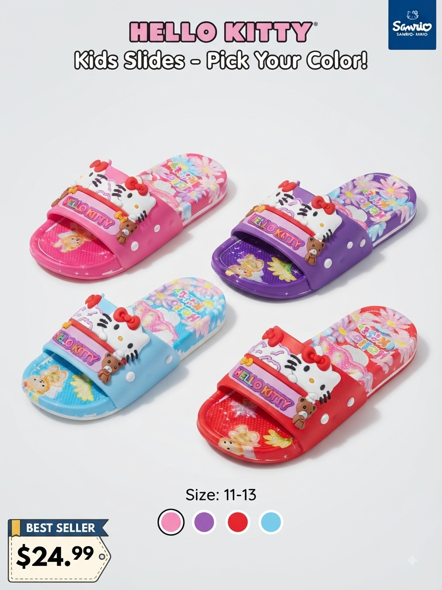 cartoon print comfortable winter kids slides