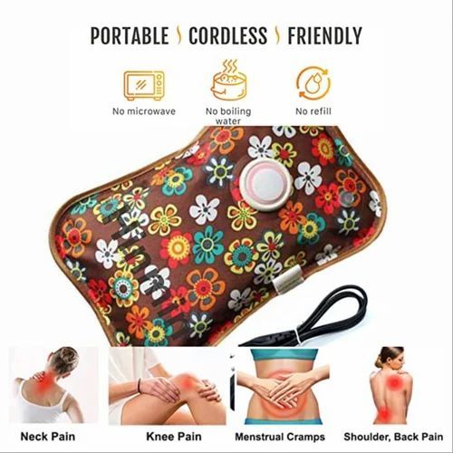 1pc EU/US Plug Rechargeable Electric Hot Water Bottle Hand Warmer Heater Bag For Winter