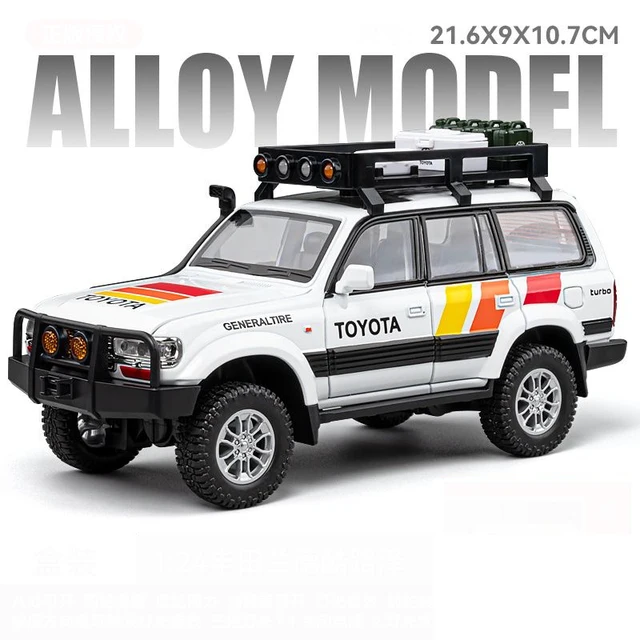 1:24 TOYOTA Land Cruiser LC80 SUV Alloy Miniature Car Diecast