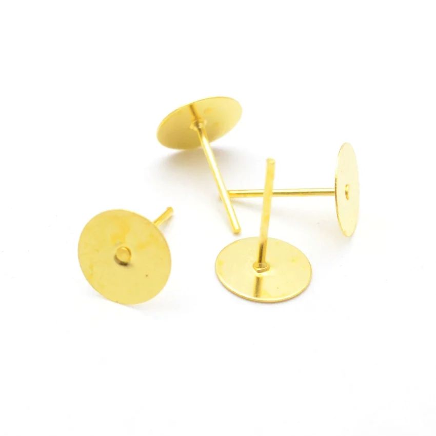 Blank Post Flat Round Earring Studs Pins for Earring Jewelry making