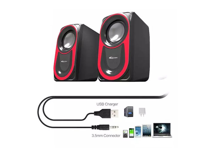 HOTMAI HN-86 Multimedia Speaker 2.0 Inch High Sound Quality For Laptop / Pc / Led / Lcd Set of 2 Pair