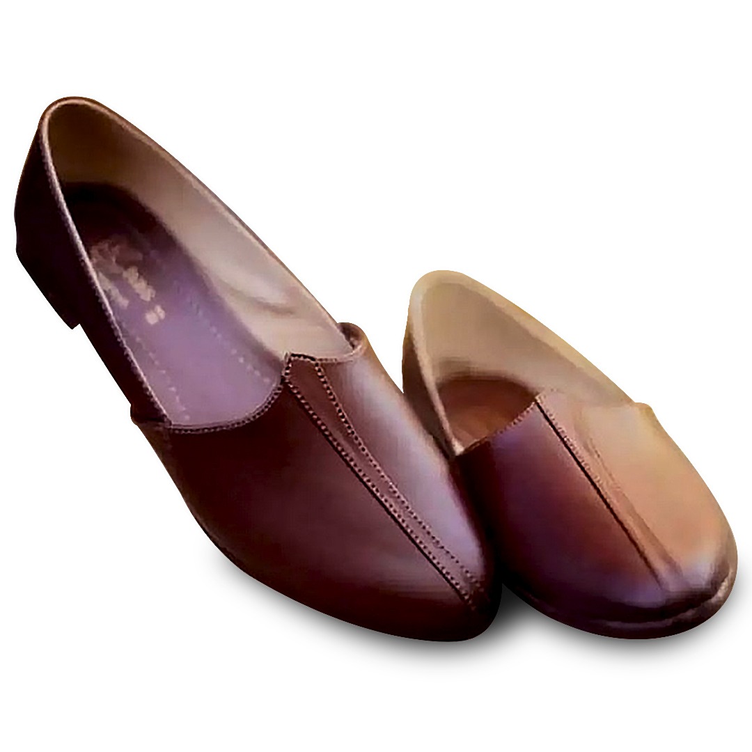 Trendy Style Arabic Khusa For Men - Brown Color