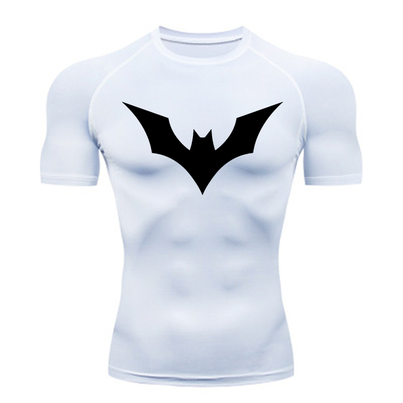 Sun Protection Sports Second Skin Running T-shirt Men's Compression Shirt Gym Workout Clothing Mens Sport Tight Sweatshirt Bat