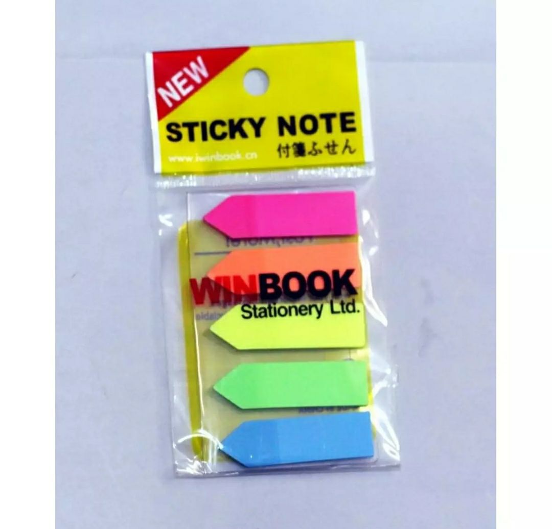 Sticky Notes Flag Shape - Post It Notes - Pack of 25 x 5 Colour | Daraz.pk