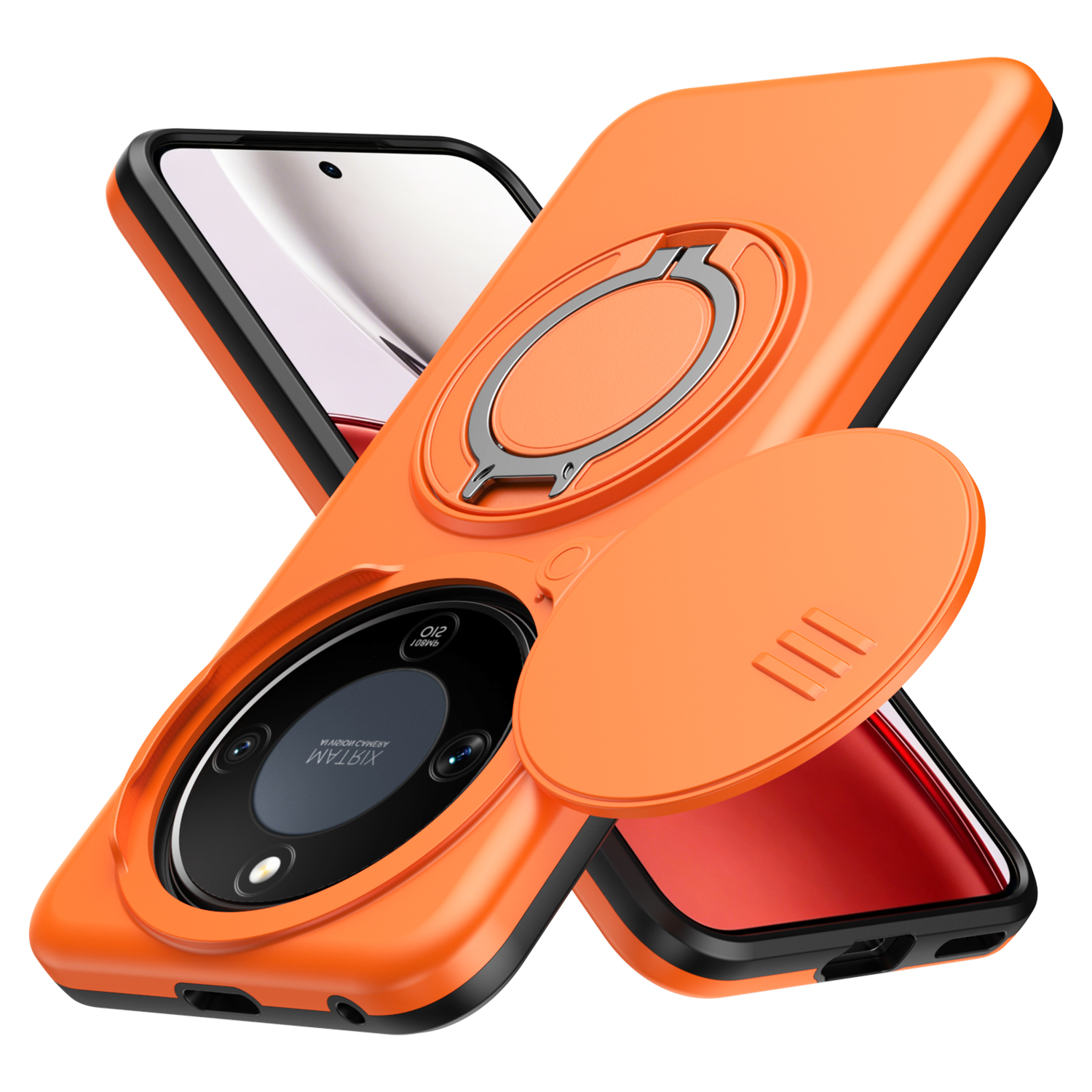 Magnetic Ring Stand Phone Case For  Honor X9B X9C X9A X9D 5G Slide Camera Lens Protection TPU Frame Plastic Back Cover
