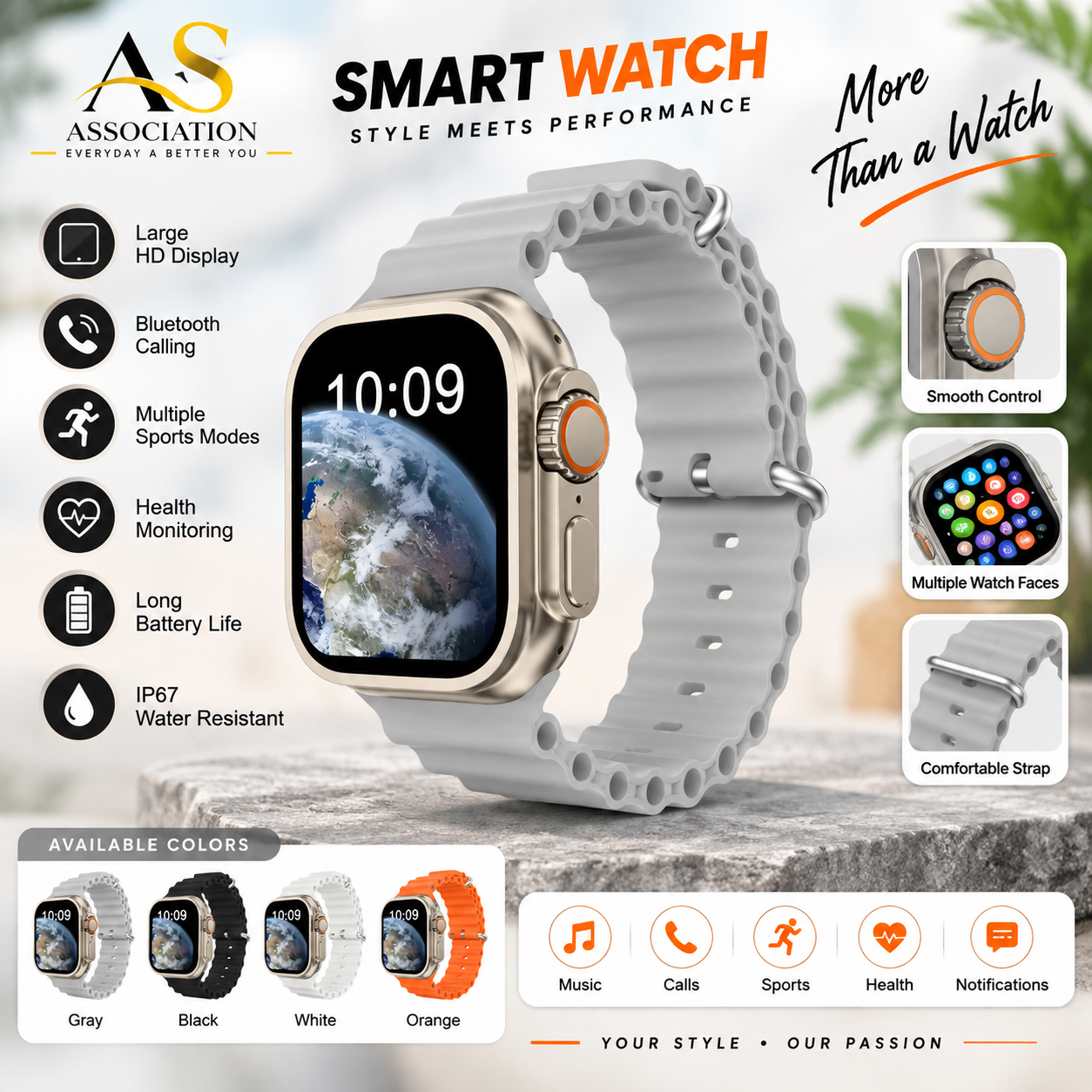 T10 Ultra Smartwatch 2.09inch HD Big Screen Magnetic Wireless Charging Wacth 8 49mm Smart Watch Bluetooth Call Sleep Monitor Men Women Watch